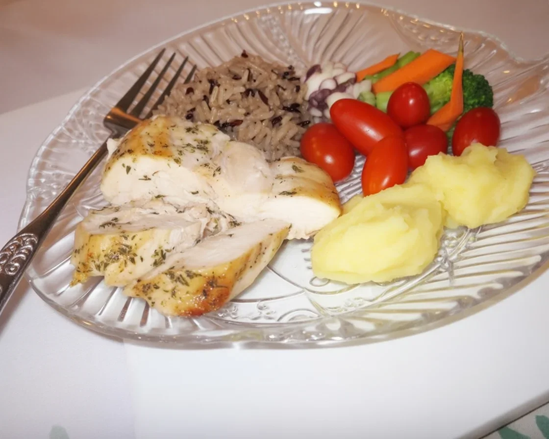 Delicious grilled wahoo fish with mango salsa and fresh ingredients.