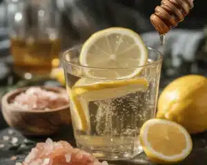 pink salt trick recipe for women 3 Pink Salt Trick Recipe with Himalayan salt, lemon juice, and honey for weight loss.