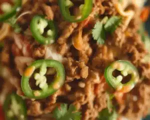 Savory High Protein Taco Bowl Recipe for a Flavorful Meal 9 High protein taco bowl with ground beef, beans, and fresh toppings.
