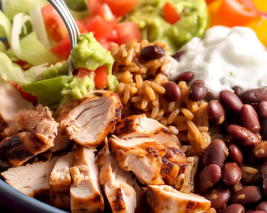 Delicious Chicken Power Menu Bowl from Taco Bell with chicken, rice, and toppings