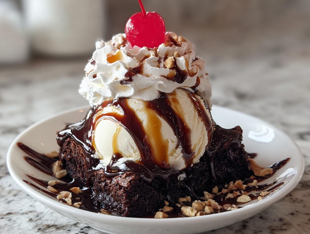 Brownie Sundae: 4 scoops of pure bliss - Brownie Sundae - additional detail