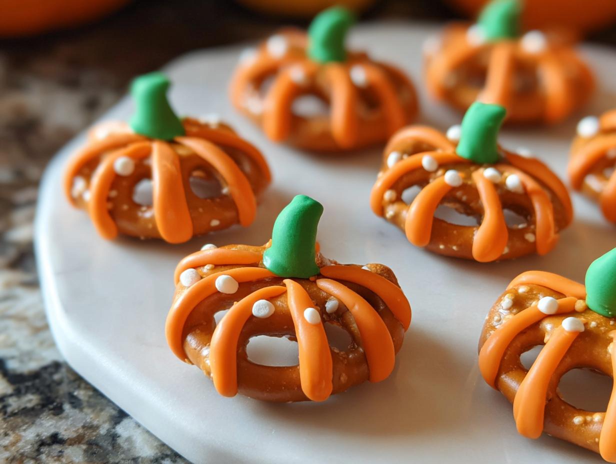 Mini Pretzel Pumpkins