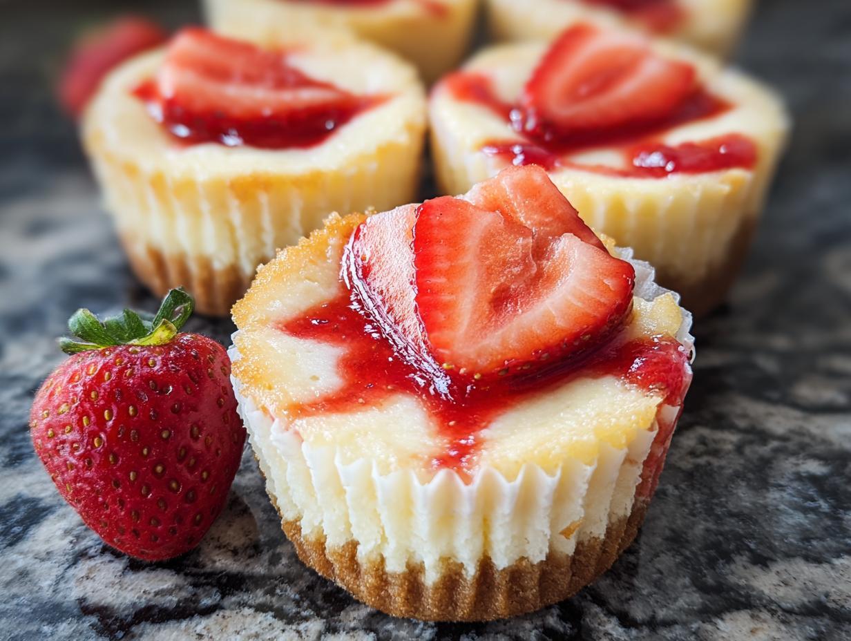 Mini Strawberry Cheesecakes