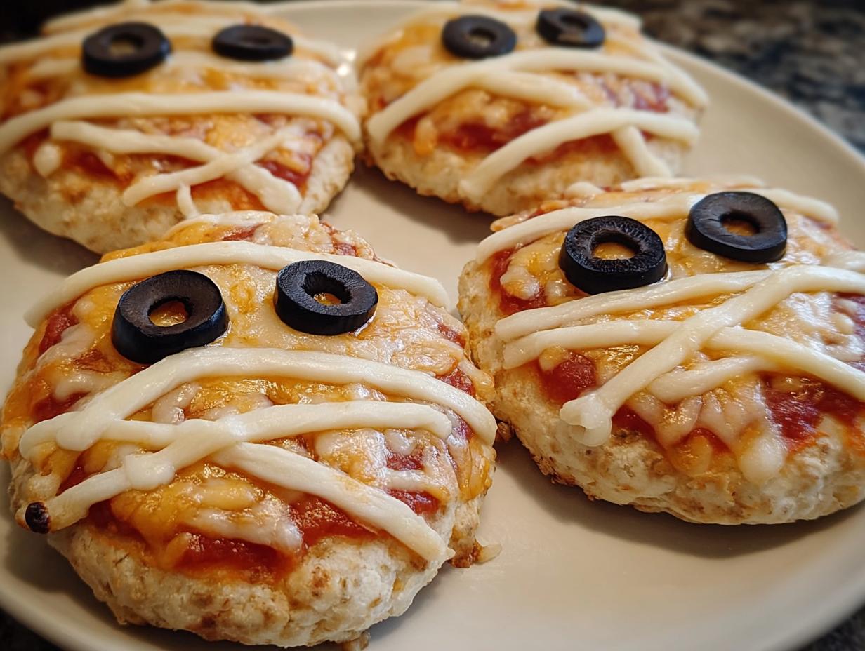 Mummy Mini Pizzas: Terrific 15-Minute Treat - Mummy Mini Pizzas - additional detail