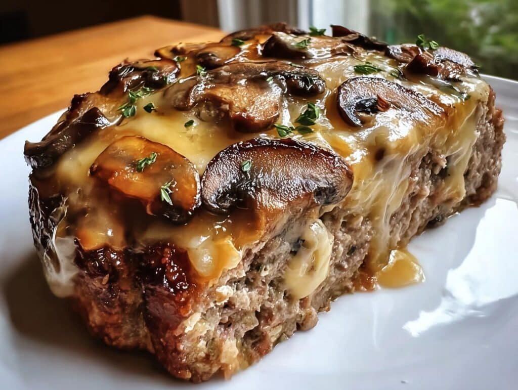 Mushroom Swiss Cheese Meatloaf