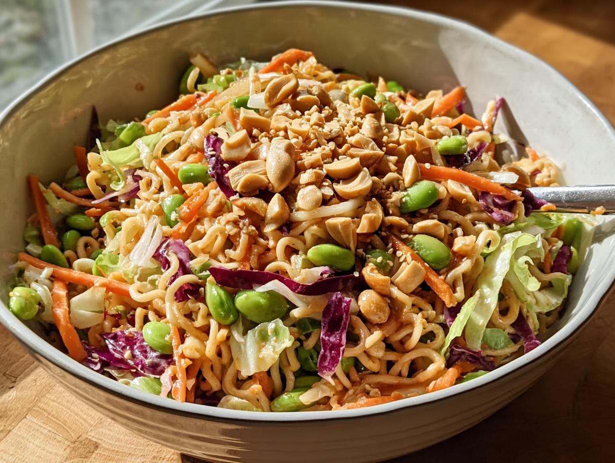 Crunchy Ramen Noodle Salad: Satisfying & Quick - Ramen Noodle Salad - additional detail