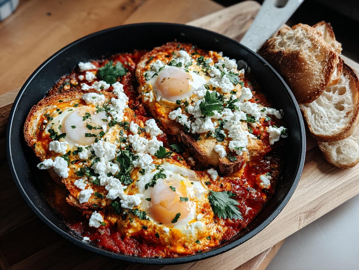 Shakshuka Toast’s Amazing 2 Egg Breakfast - Shakshuka Toast - additional detail