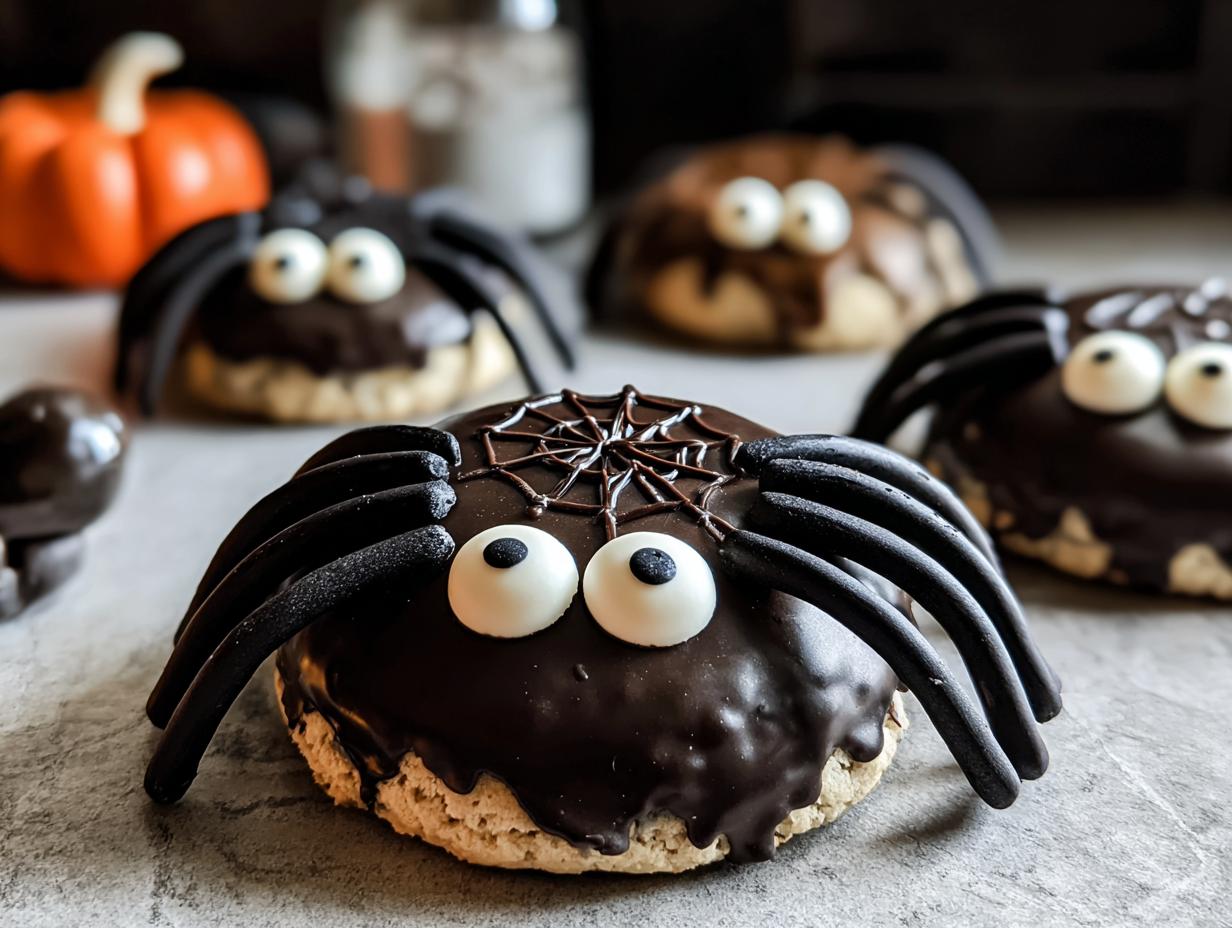 Spooky Spider Cookies: 10 Fun Halloween Treats - Spooky Spider Cookies - additional detail