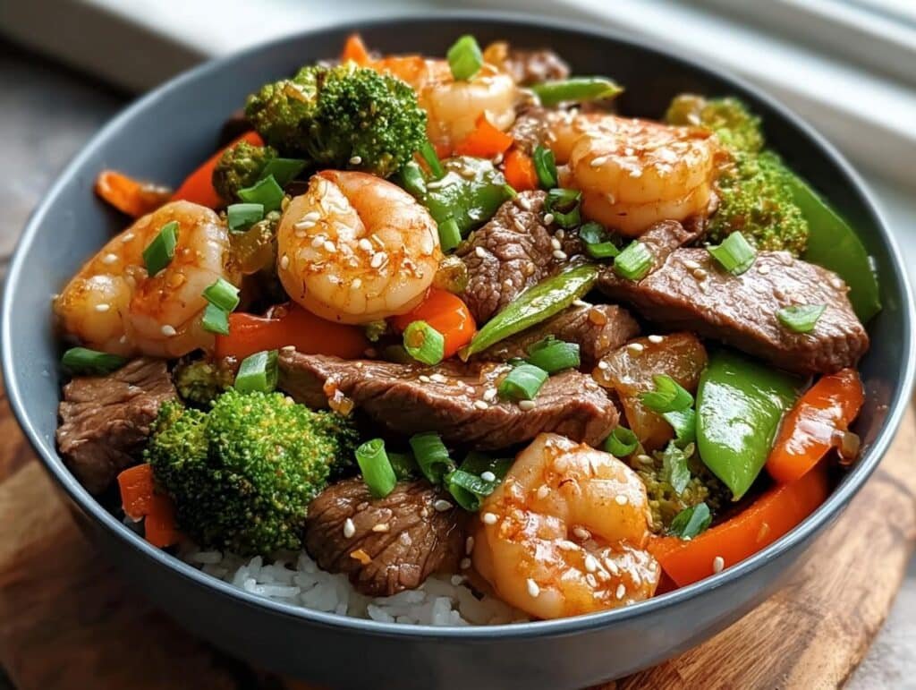 Steak Shrimp Stir Fry