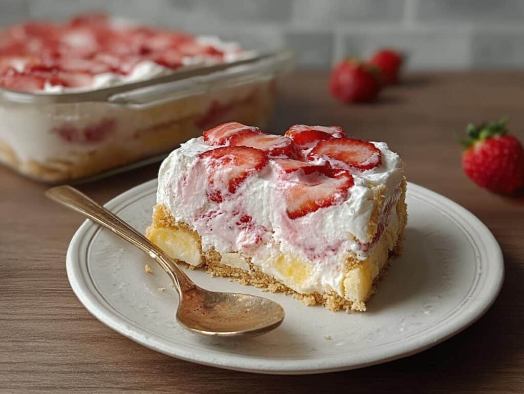 Strawberry Banana Graham Pudding