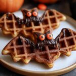 Bat Shaped Halloween Waffles