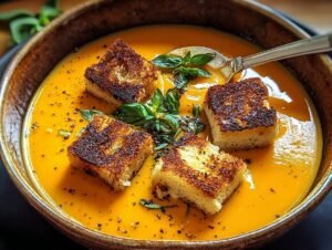 Creamy Pumpkin Soup Grilled