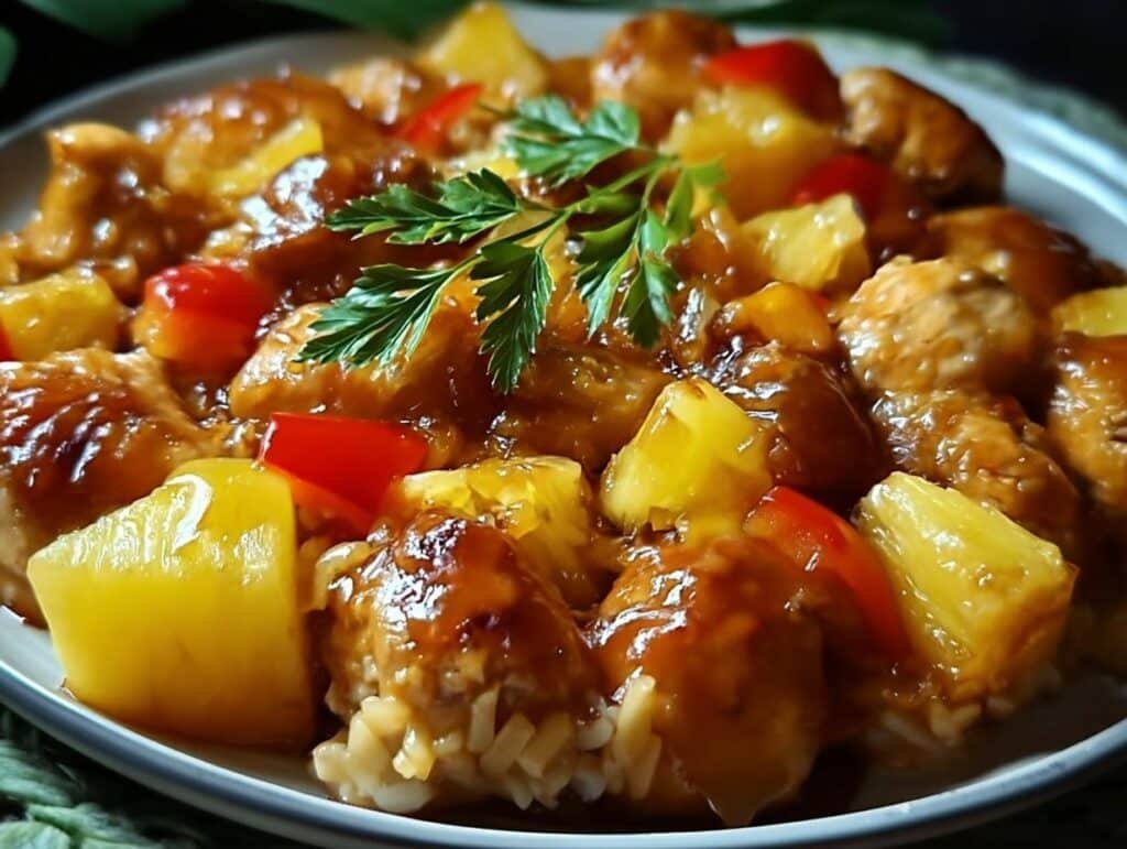 Deliciously Hawaiian Crockpot Chicken