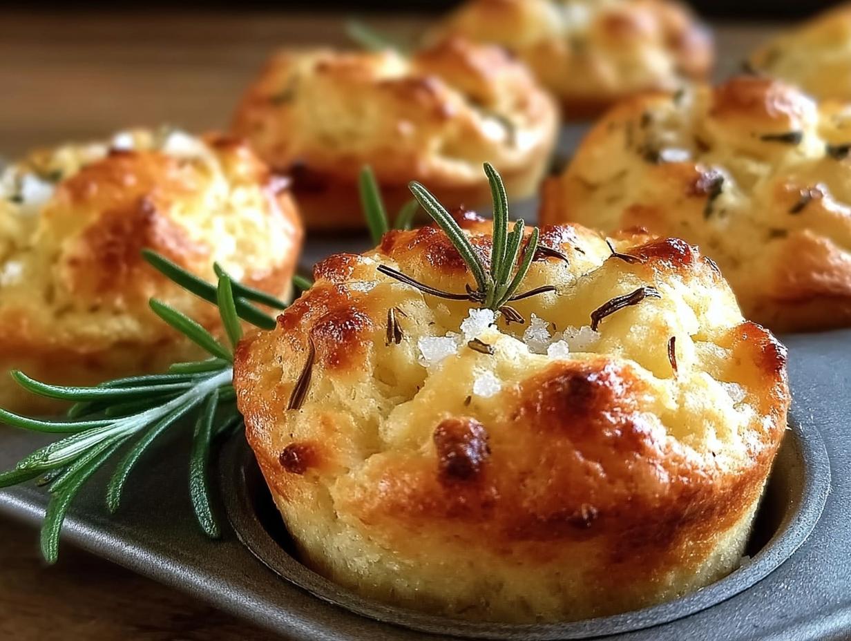 12 Amazing Garlic Rosemary Focaccia Muffins - Garlic Rosemary Focaccia Muffins - additional detail