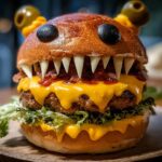 Halloween Monster Burgers: 4 Spooky Fun Bites 4 Halloween Monster Burgers