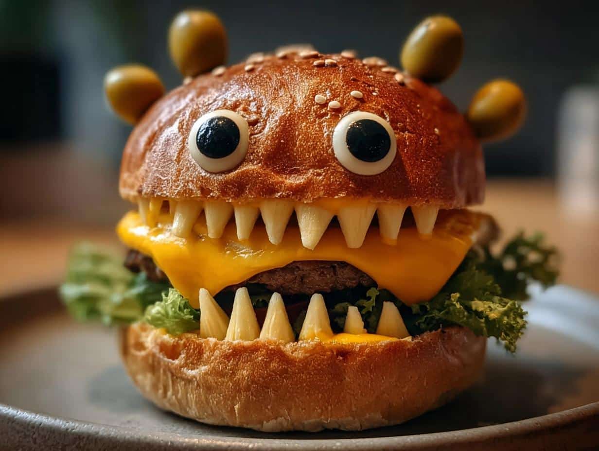 Halloween Monster Burgers: 4 Spooky Fun Bites 2 Halloween Monster Burgers: 4 Spooky Fun Bites - Halloween Monster Burgers - additional detail
