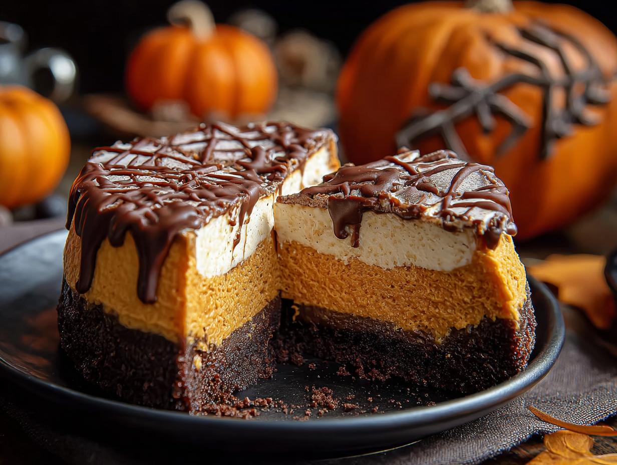 Halloween Pumpkin Cheesecake: 1 Spooky Treat - Halloween Pumpkin Cheesecake - additional detail