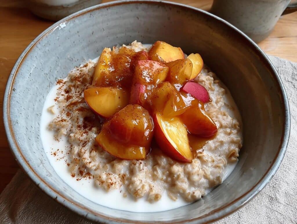 Nourishing Creamy Peach Oatmeal