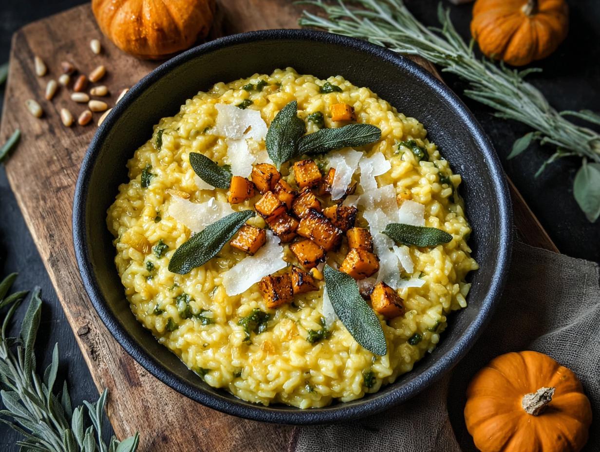 Incredible 10-Minute Pumpkin Sage Risotto - Pumpkin Sage Risotto - additional detail