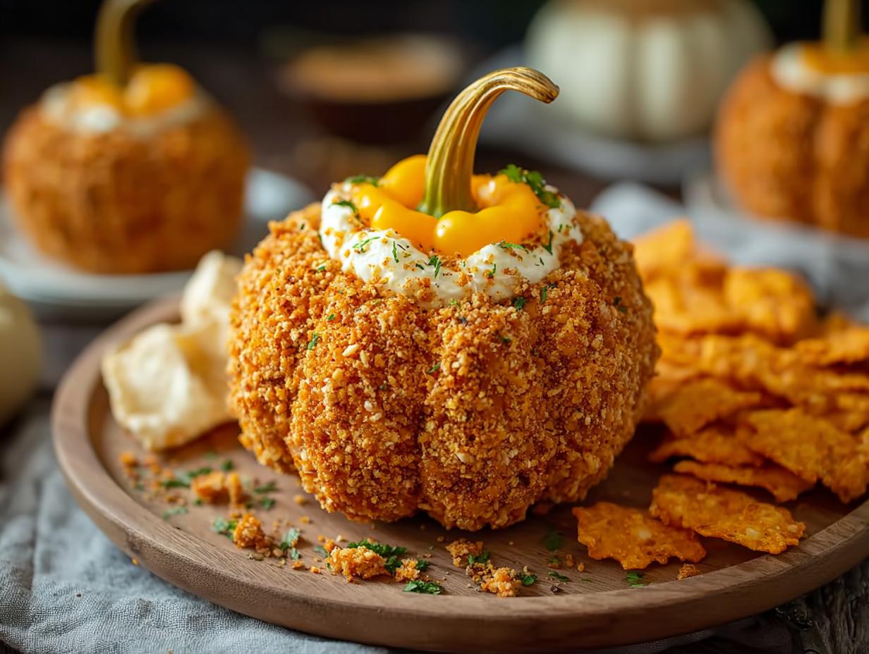Pumpkin Shaped Cheese Ball: 3 Hour Fix - Pumpkin Shaped Cheese Bal - additional detail
