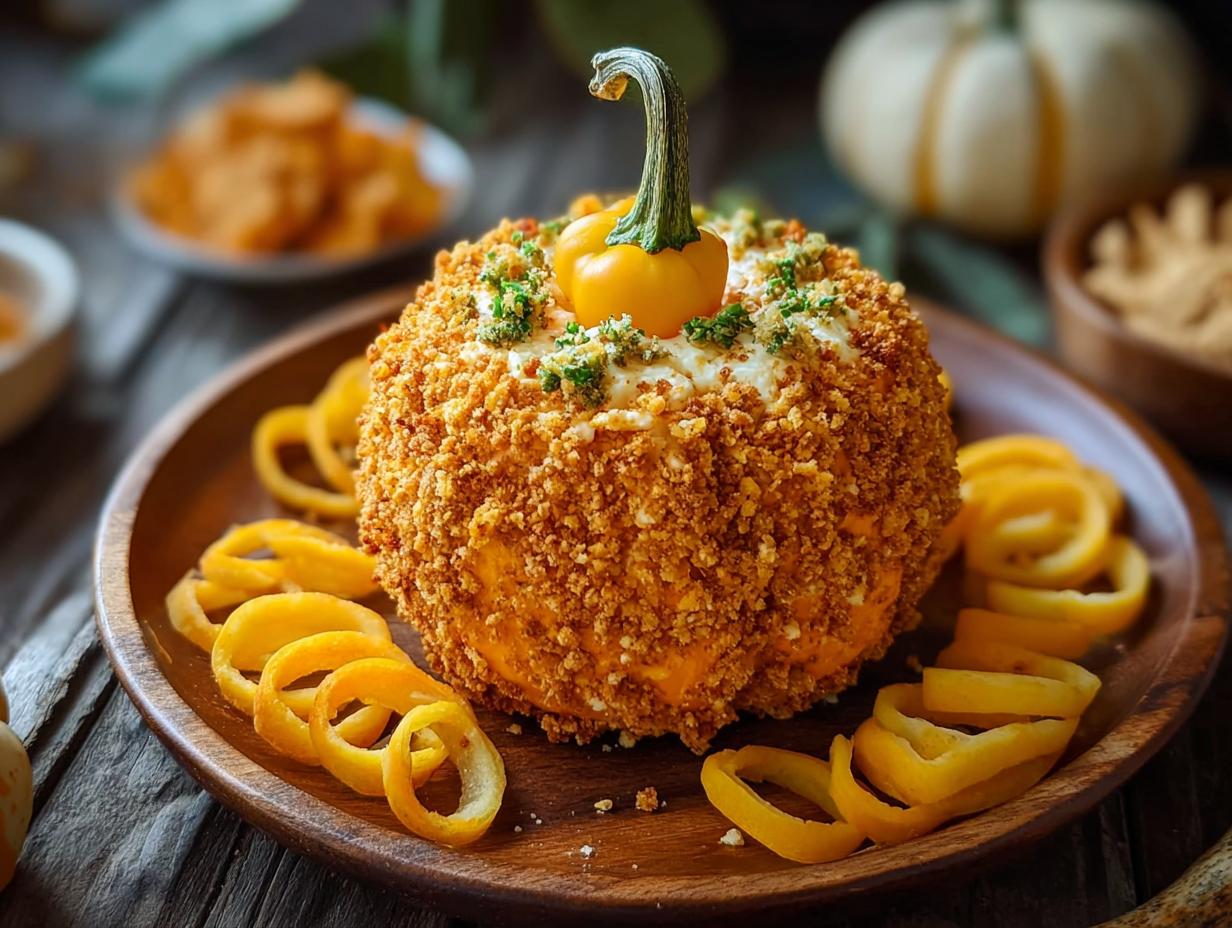 Pumpkin Shaped Cheese Ball: 3 Hour Fix - Pumpkin Shaped Cheese Bal - additional detail