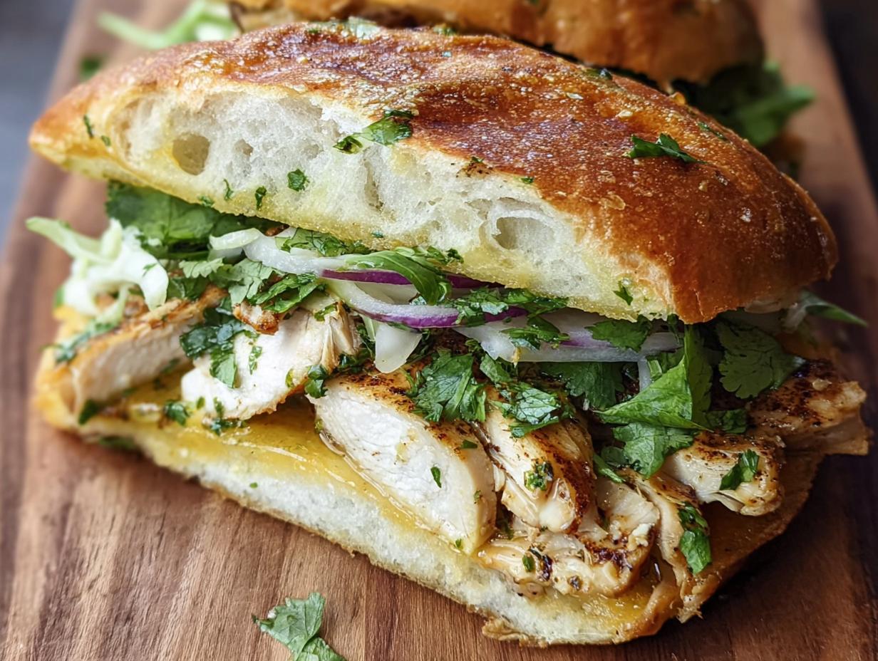 Spicy Rotisserie Chicken Sandwich ingredients laid out