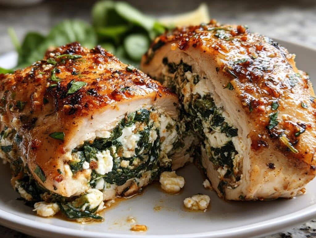 Spinach Feta Stuffed Chicken