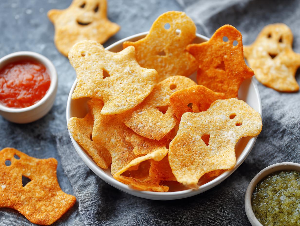Spooky Baked Halloween Chips: Delightful Fall Treat - Spooky Baked Halloween Chips - additional detail