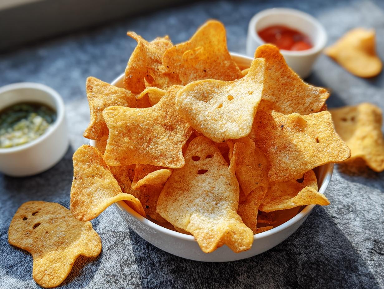 Spooky Baked Halloween Chips: Delightful Fall Treat - Spooky Baked Halloween Chips - additional detail