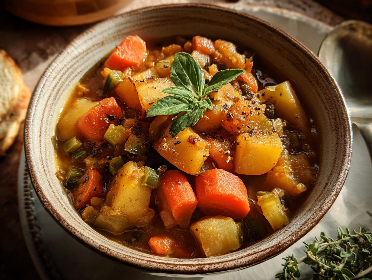 Hearty Vegetable Stew: 10 Min Prep Comfort - Vegetable Stew - additional detail