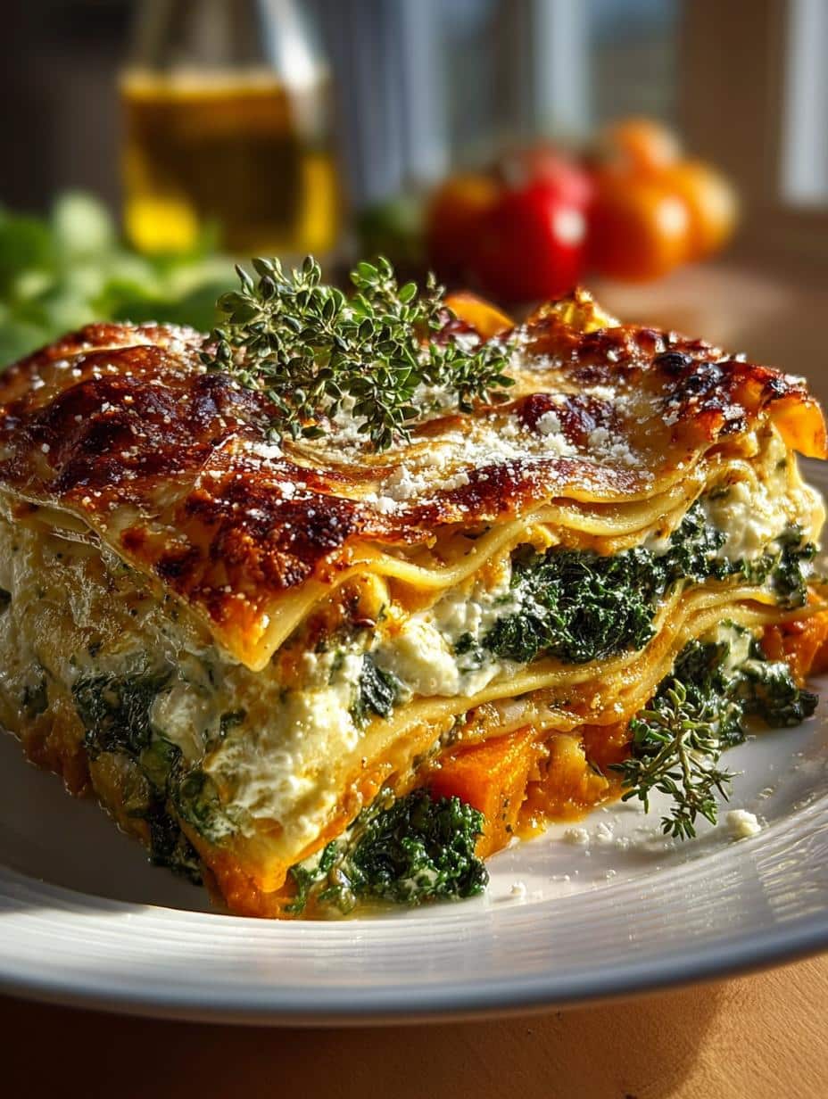 Butternut Squash Kale Lasagna: 7 Layers of Pure Comfort 3 Butternut Squash Kale Lasagna: 7 Layers of Pure Comfort - Butternut Squash Kale Lasagna - additional detail