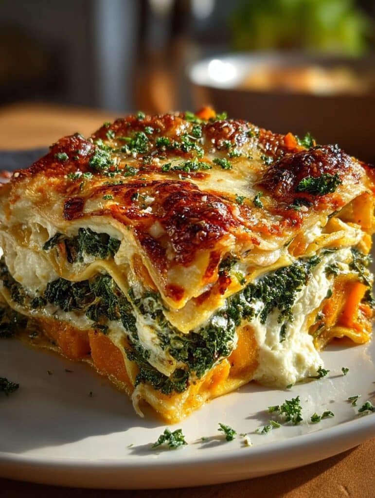 Butternut Squash Kale Lasagna
