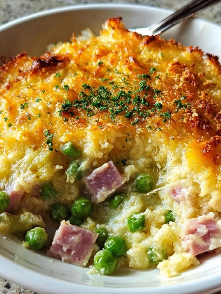 Cheesy Ham Pea Comfort