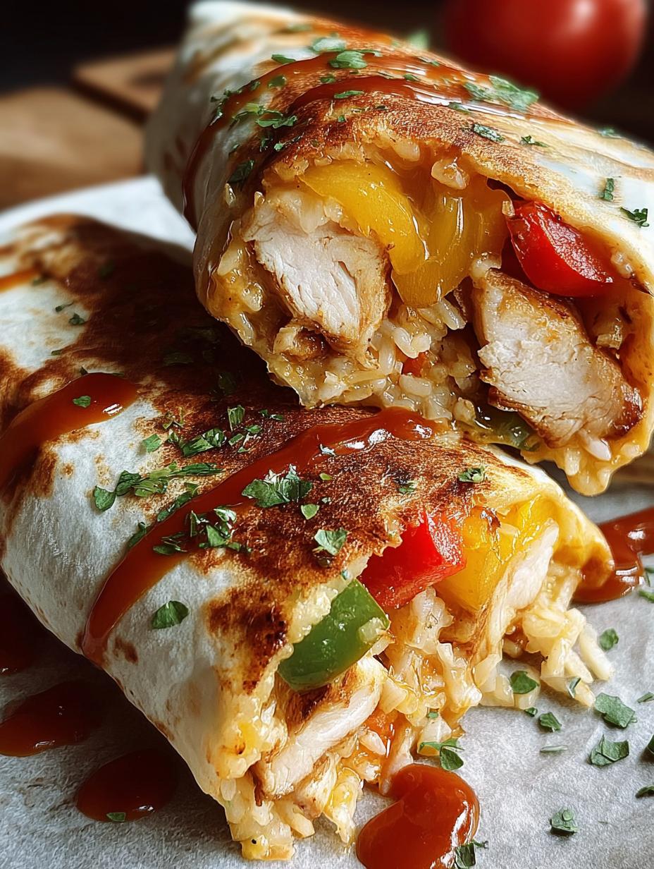 Amazing Chicken Bell Pepper Burritos - Chicken Bell Pepper Burritos - main visual representation
