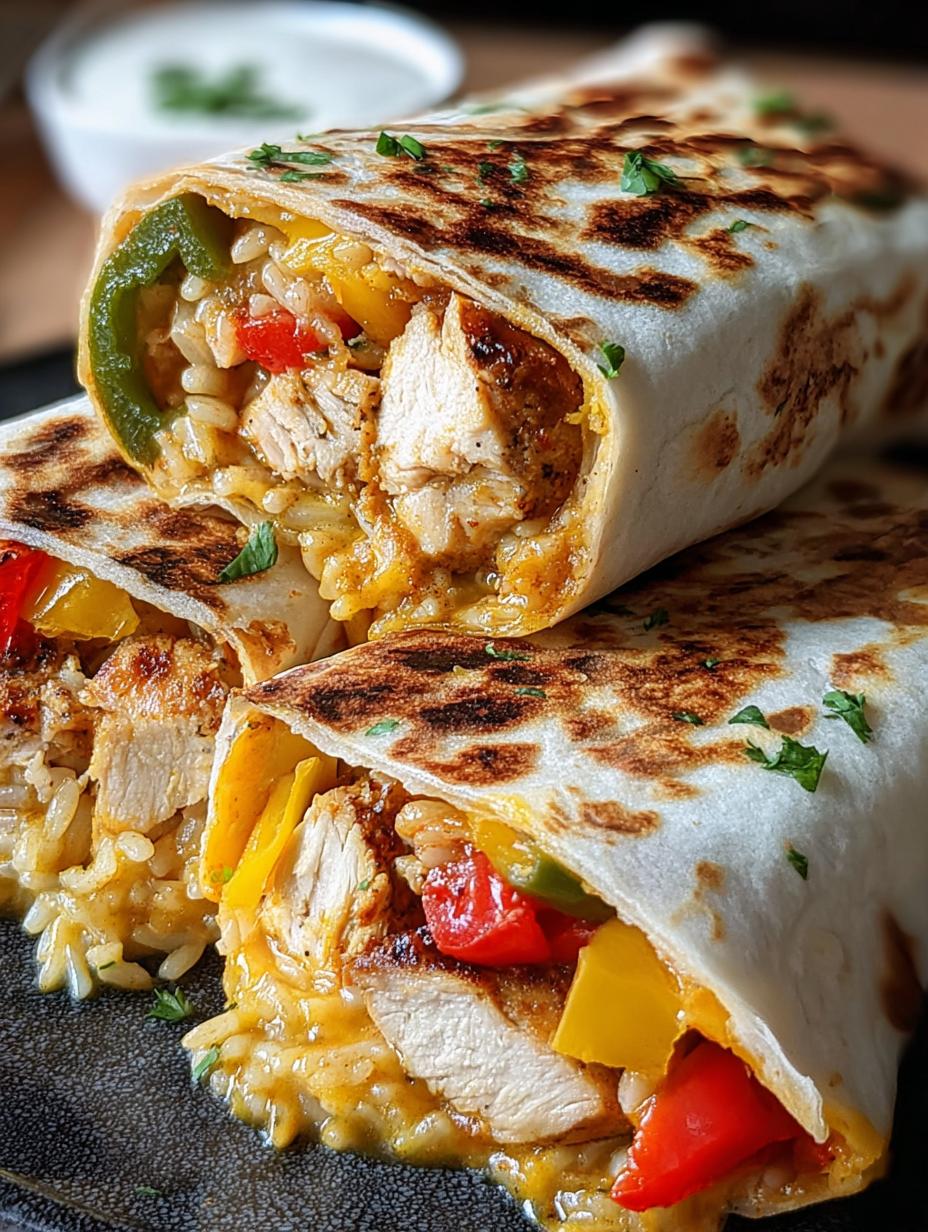 Amazing Chicken Bell Pepper Burritos - Chicken Bell Pepper Burritos - additional detail