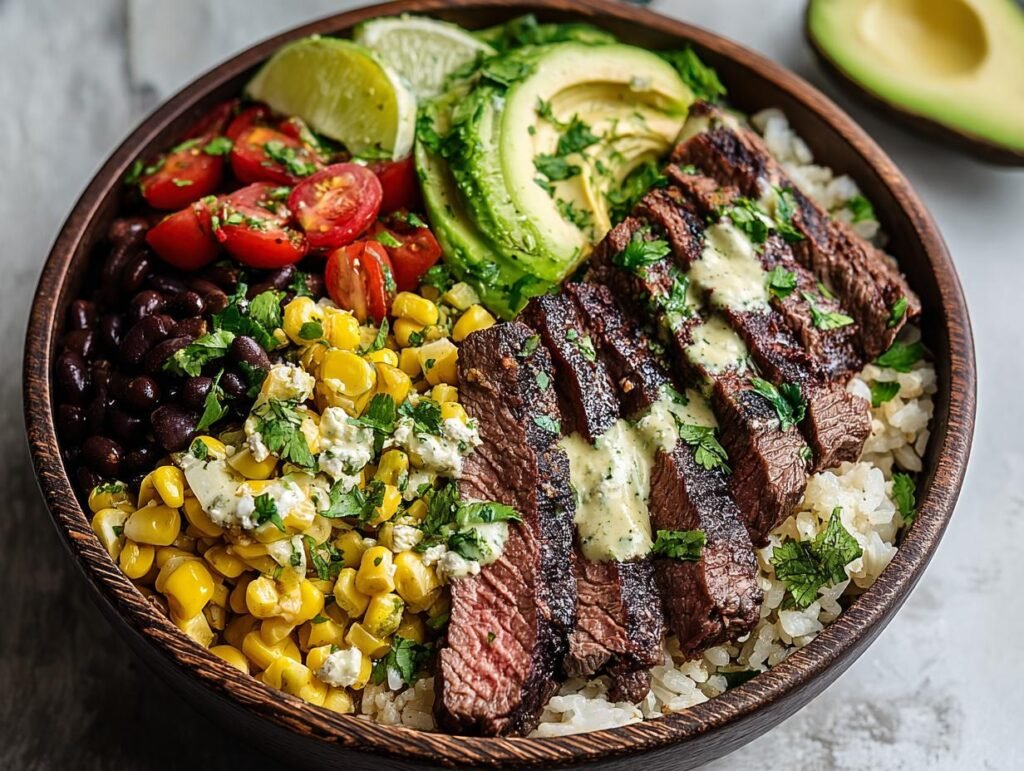 Cilantro Lime Steak Bowls