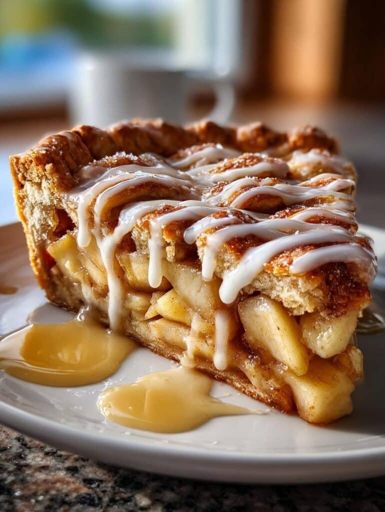 Cinnamon Roll Apple Pie