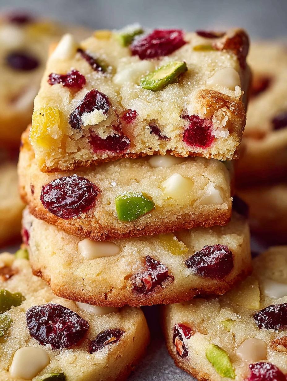 Cranberry Pistachio Shortbread