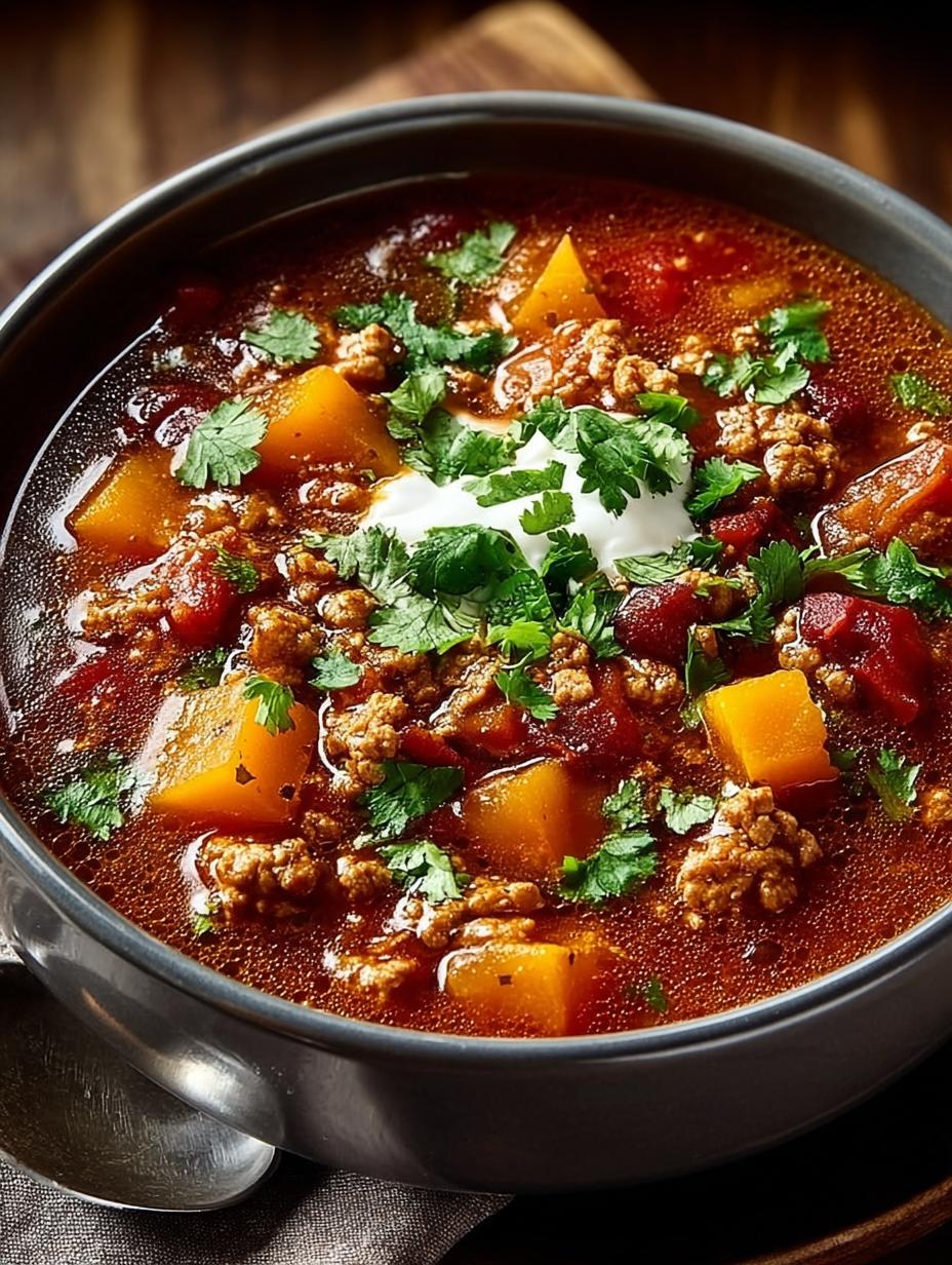Hearty Butternut Turkey Chili: A Comforting Delight 2 Hearty Butternut Turkey Chili: A Comforting Delight - Hearty Butternut Turkey Chili - main visual representation