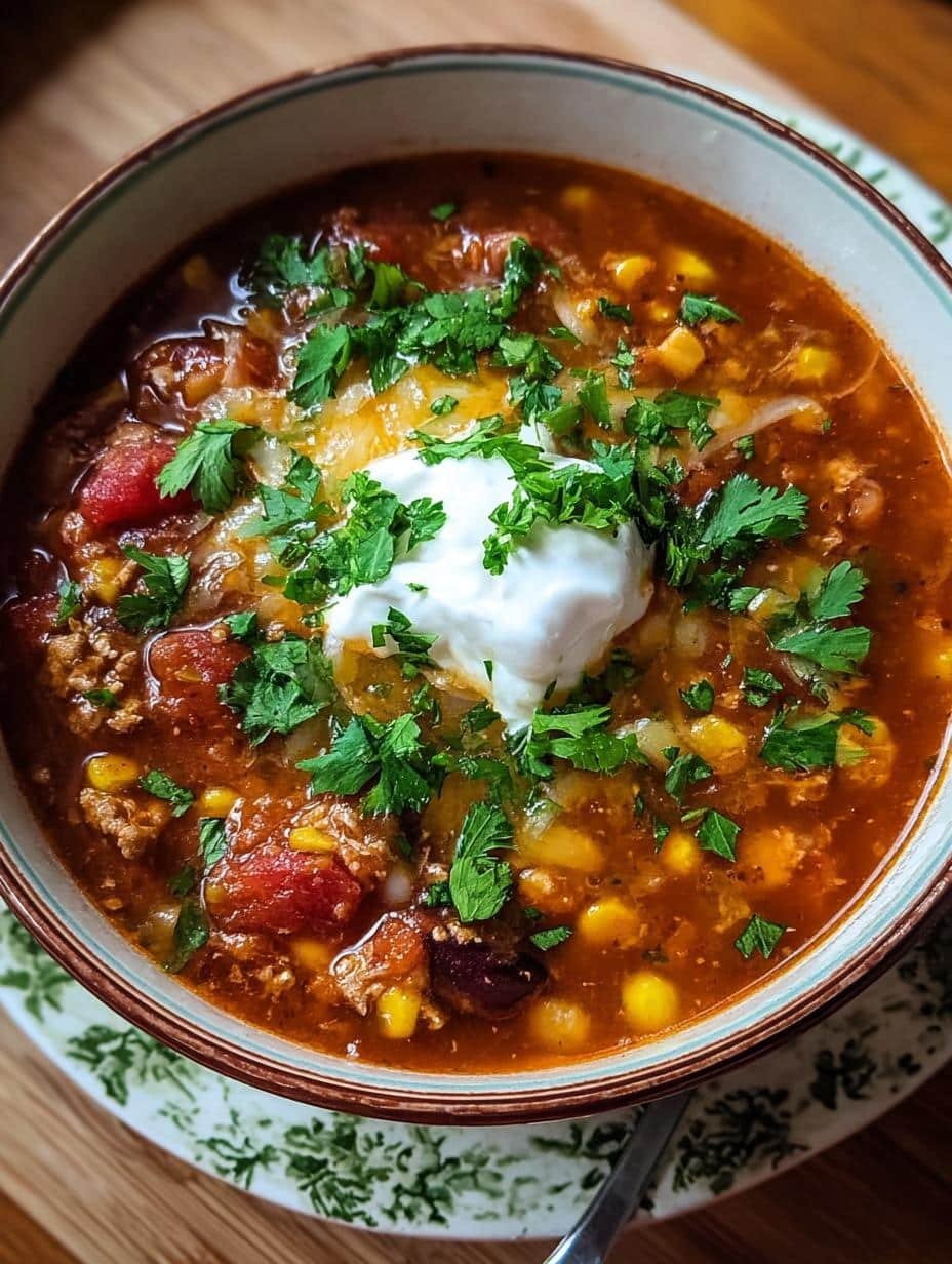 One Pot Taco Soup: Quick, Flavorful 40-Min Meal - One Pot Taco Soup - additional detail