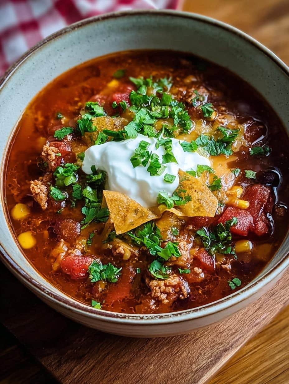 One Pot Taco Soup: Quick, Flavorful 40-Min Meal - One Pot Taco Soup - additional detail