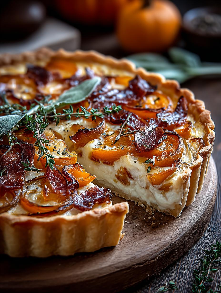 Onion Tart with Pumpkin