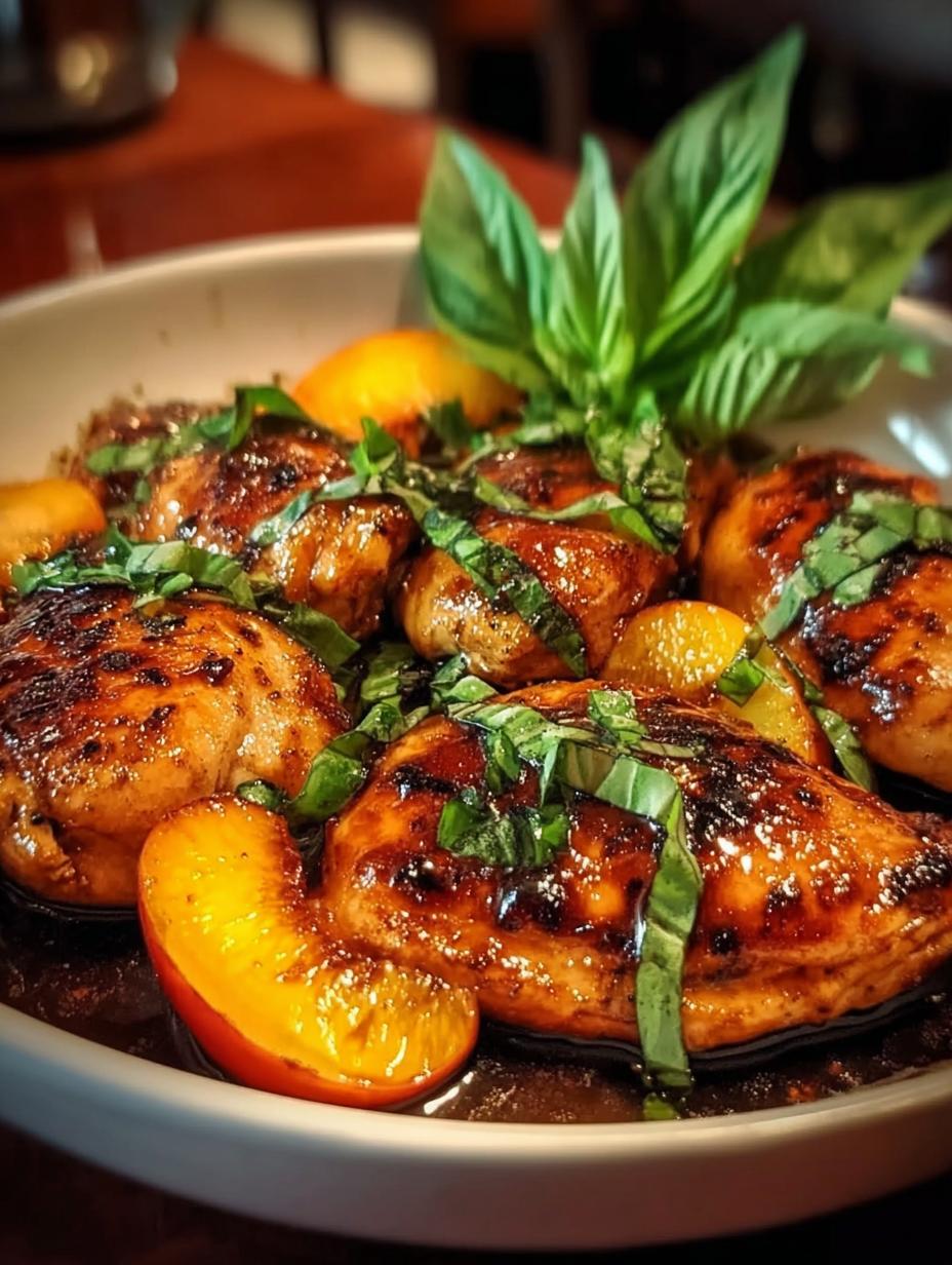 Peach Basil Balsamic Chicken: 15-Min Masterpiece - Peach Basil Balsamic Chicken - additional detail