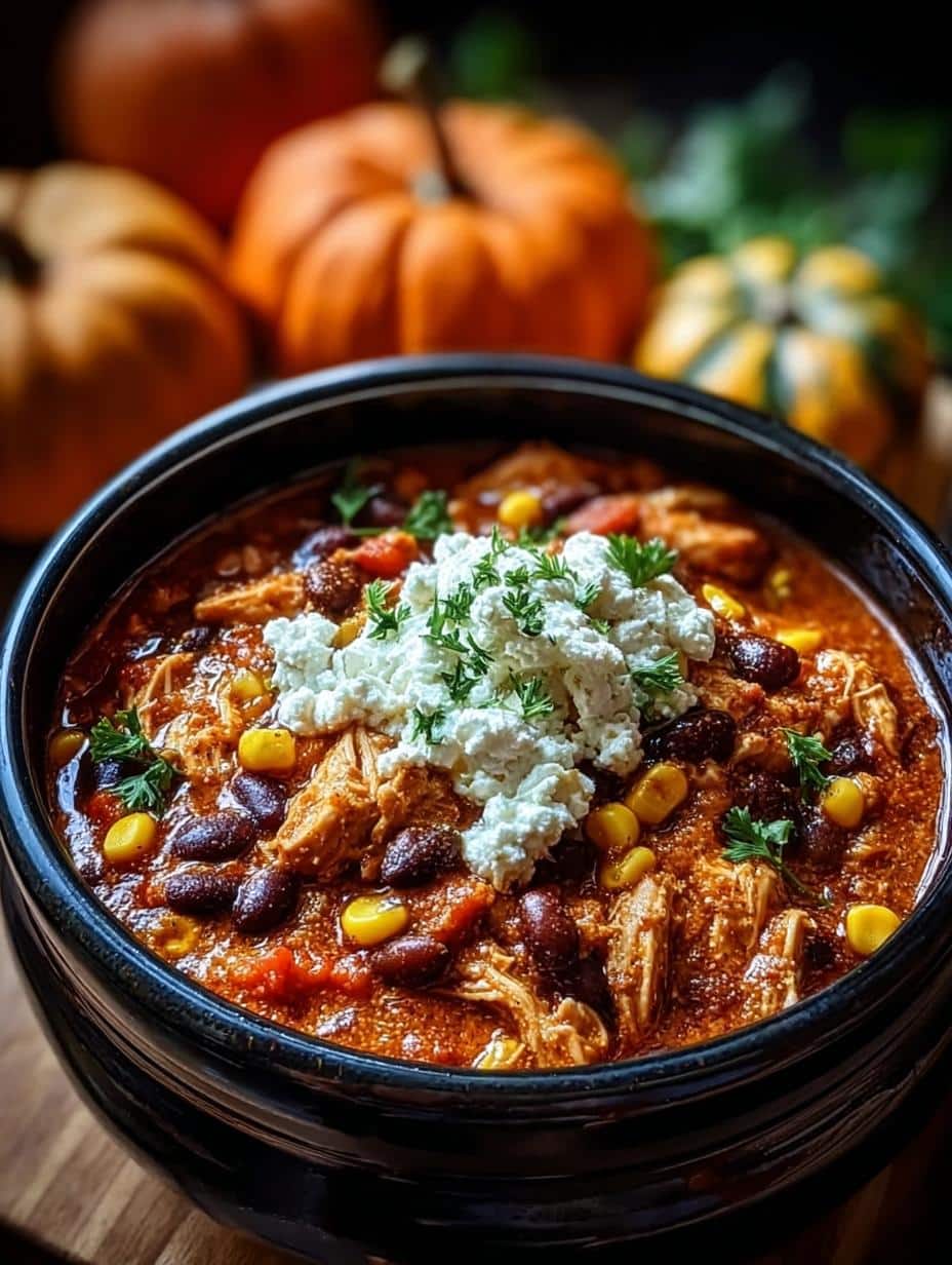 Hearty Pumpkin Chicken Chili Cottage with 1 Secret 3 Hearty Pumpkin Chicken Chili Cottage with 1 Secret - Pumpkin Chicken Chili Cottage - additional detail