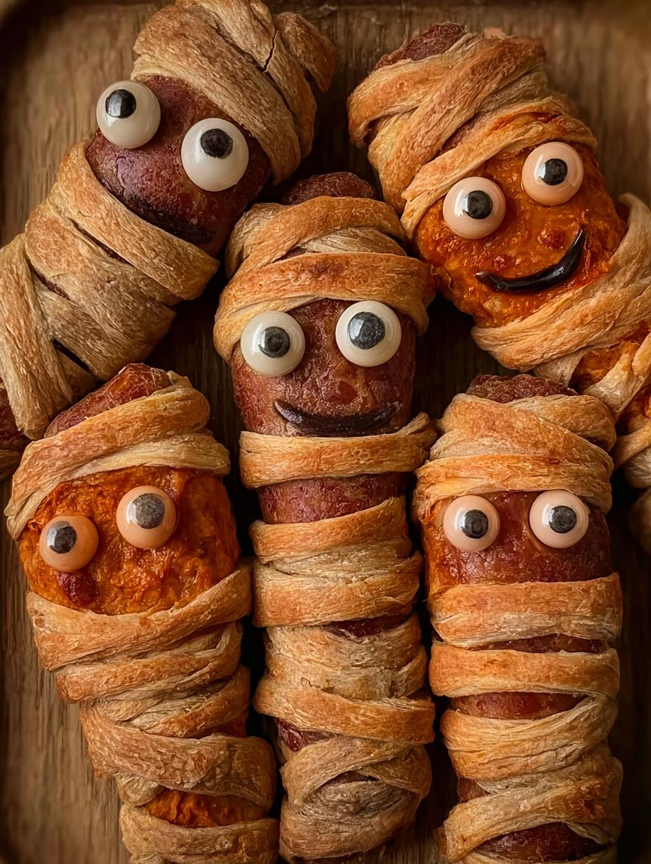 Sausage Mummies: 7+ Amazing Halloween Party Hits - Sausage Mummies - additional detail