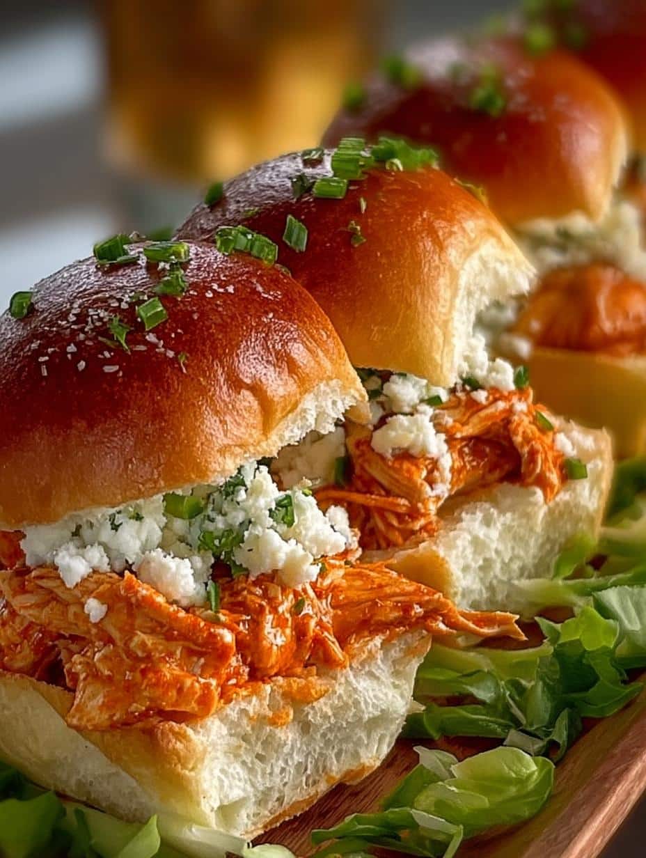 Spicy Buffalo Chicken Sliders: 12 Cheesy Bites to Savor 3 Spicy Buffalo Chicken Sliders: 12 Cheesy Bites to Savor - Spicy Buffalo Chicken Sliders - additional detail