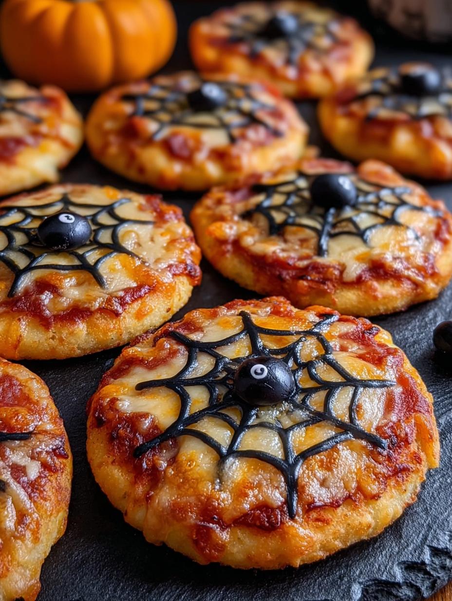 Spiderweb Pizza Bites: 15-Min Spooky Delights - Spiderweb Pizza Bites - additional detail