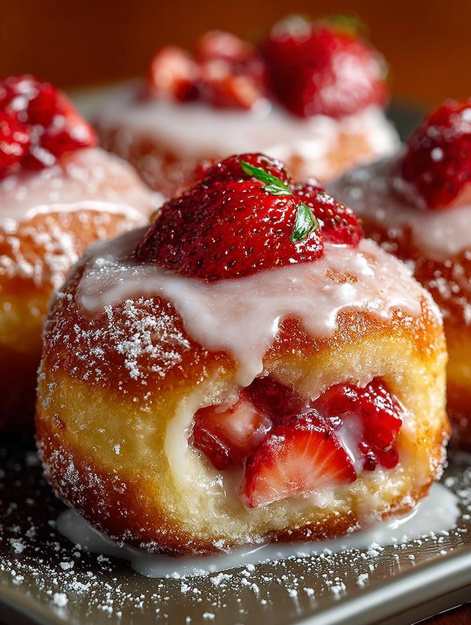Strawberry Donut Rolls