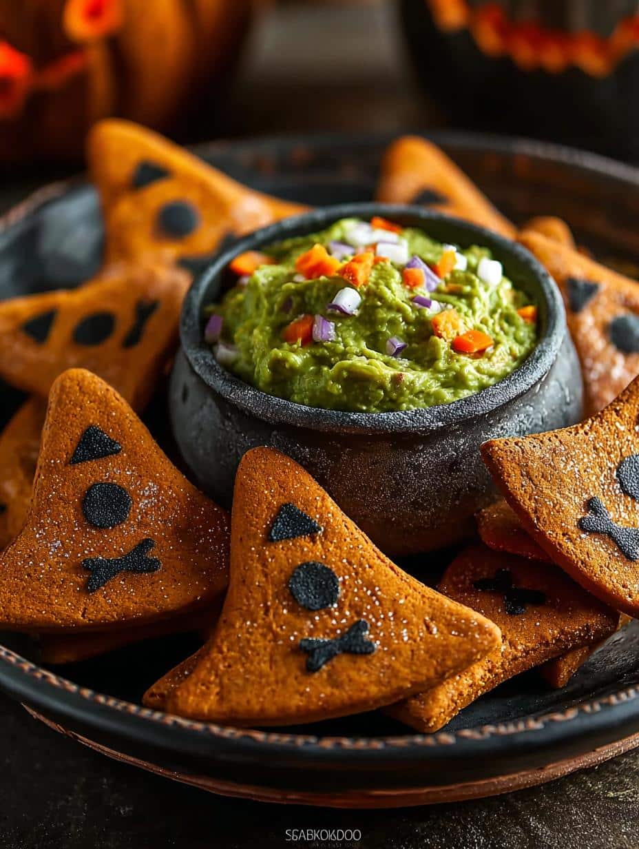 Witch Themed Snack Ideas: 1 Magical Recipe 2 Witch Themed Snack Ideas: Petrified Pita Chips being baked to a golden crisp