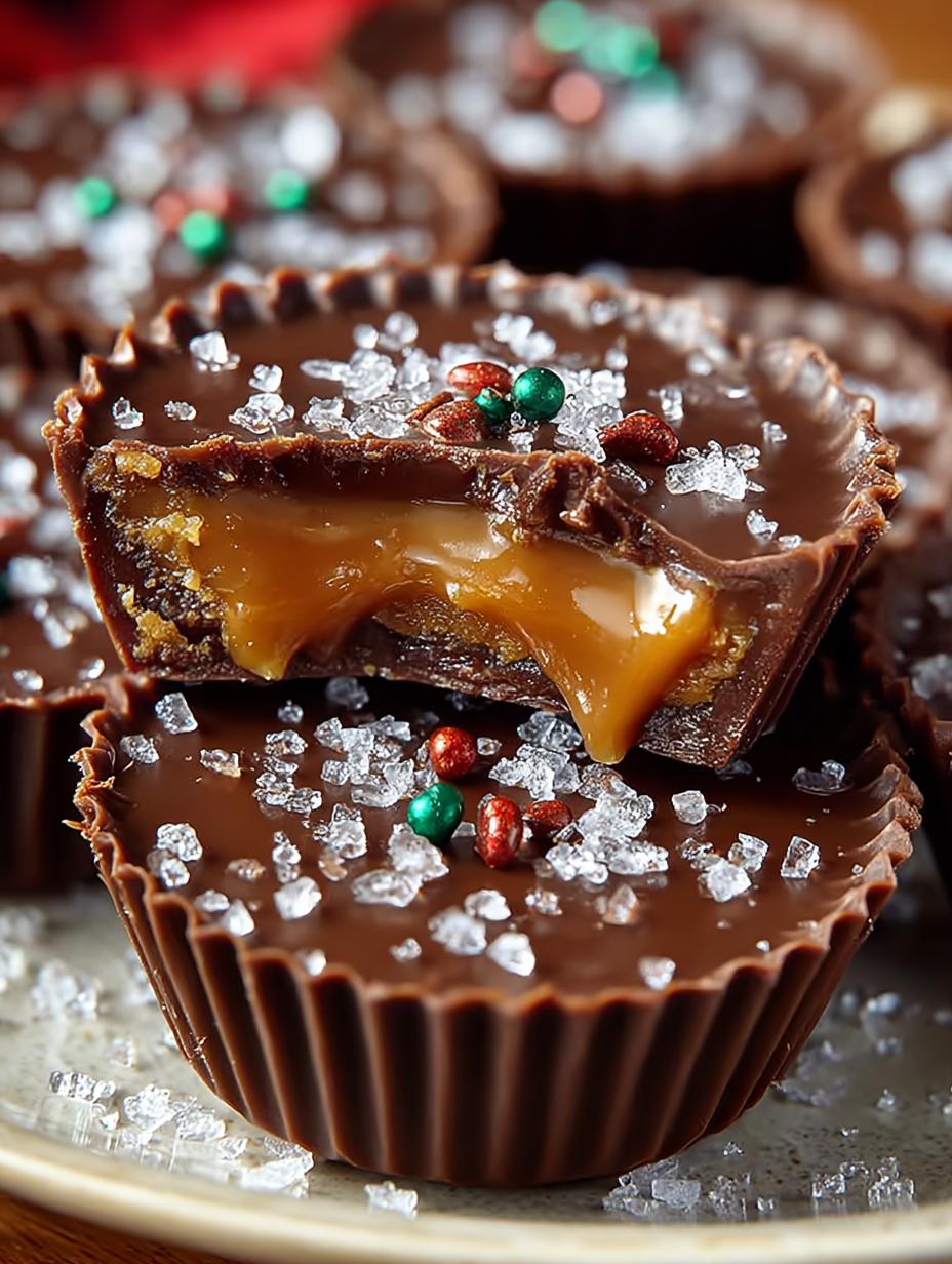 Christmas Chocolate Caramel Cups: 36 Irresistible Treats - Christmas Chocolate Caramel Cups - additional detail